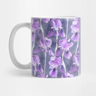 Simple Iris Pattern in Pastel Purple Mug